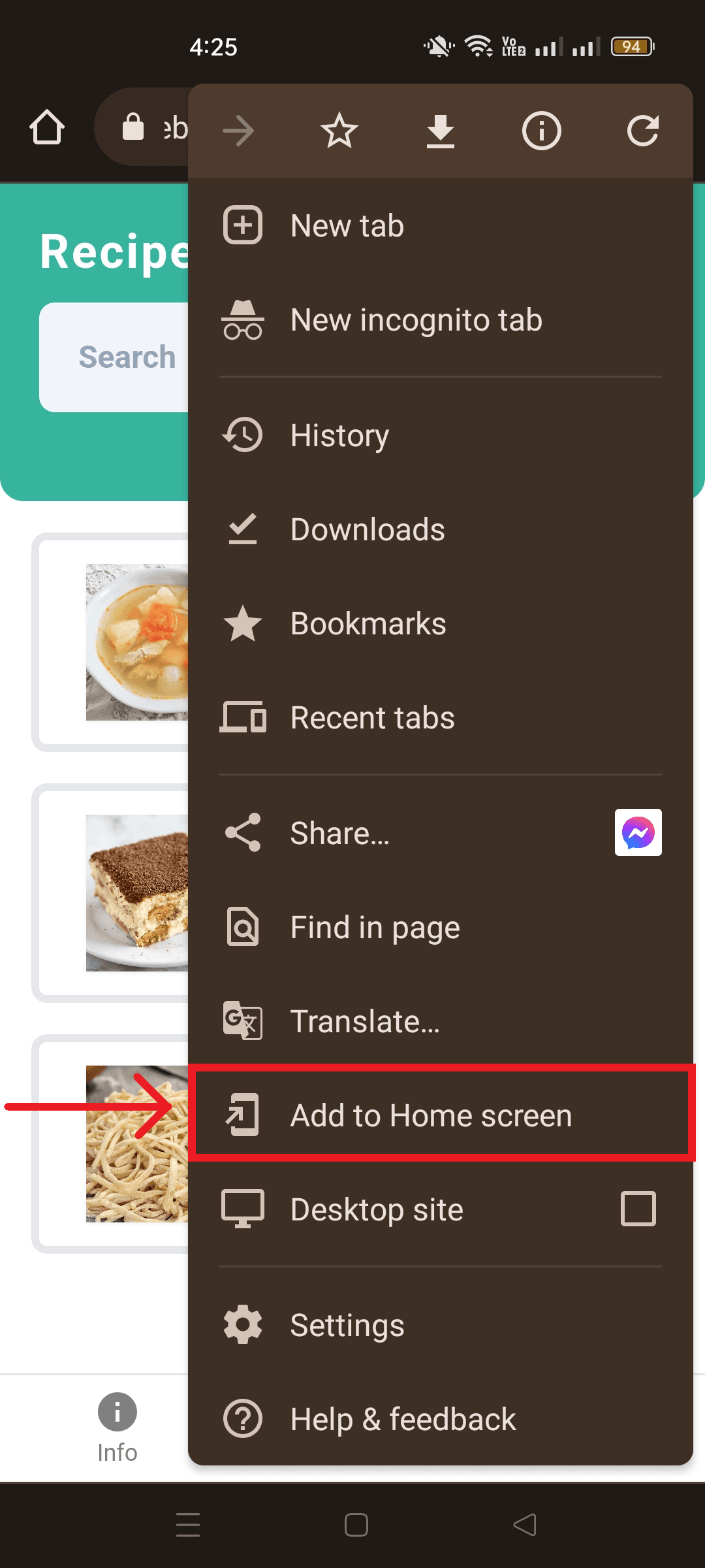 Android: Add to Home screen