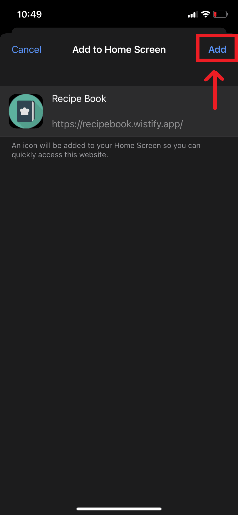 iPhone or iPad: Confirm installation